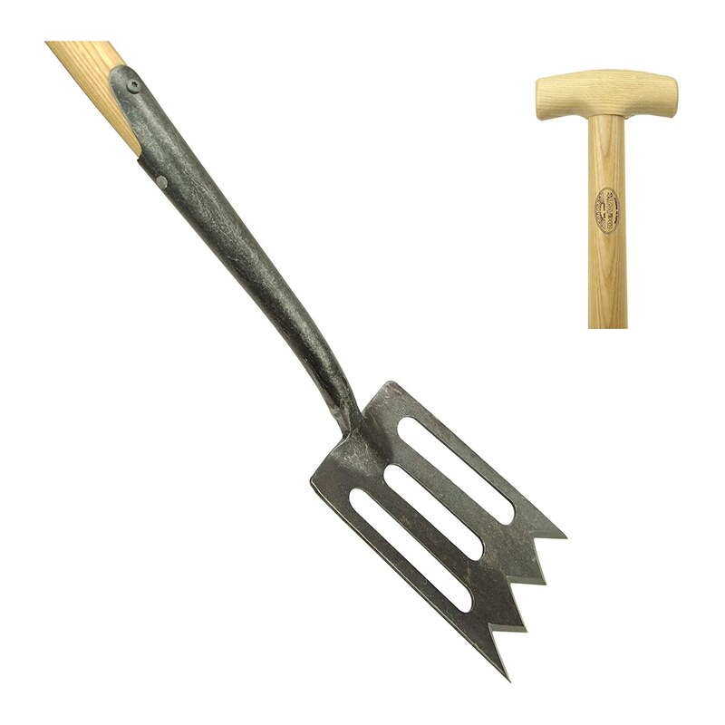 DeWit Spork-Spaten mit Löchern gegen Lehm