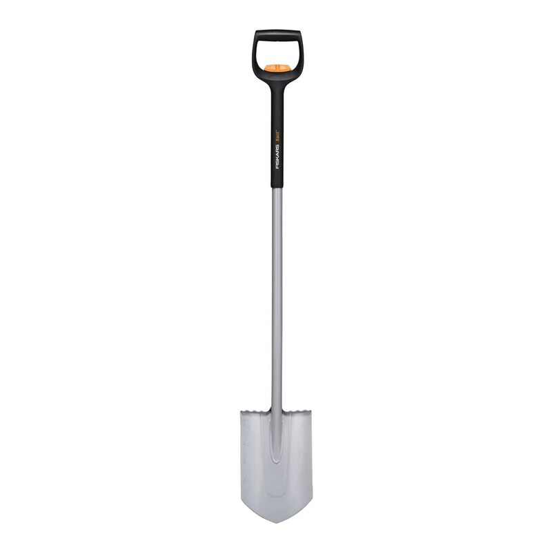 Fiskars Xact Teleskop-Spaten mit verstellbarem Stiel